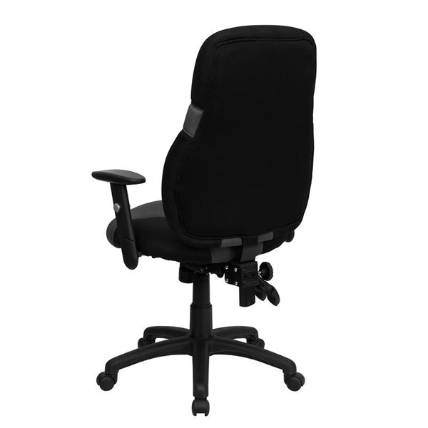 Flash Furniture High Back Ergonomic Black and Gray Mesh Swivel Task Chair with Adjustable Arms - BT-6001-GYBK-GG