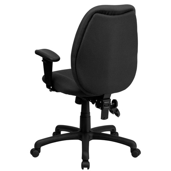 Flash Furniture High Back Gray Fabric Multifunction Ergonomic Executive Swivel Chair with Adjustable Arms - BT-6191H-GY-GG