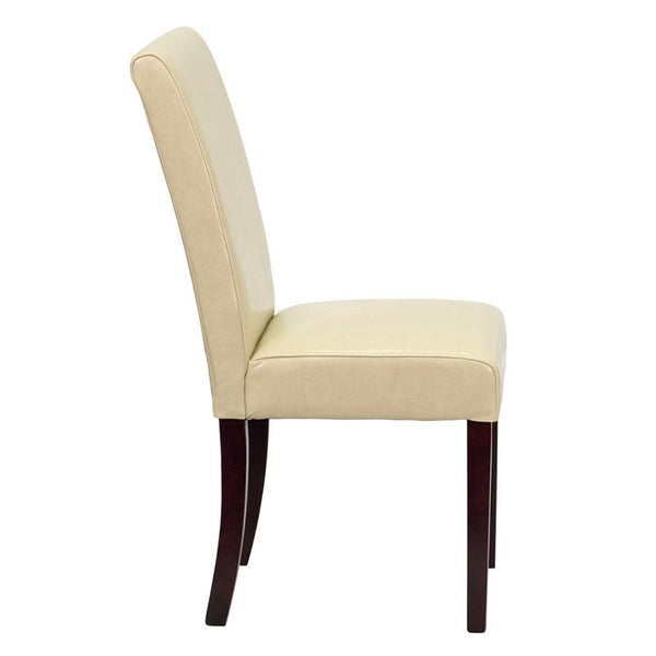 Flash Furniture Ivory Leather Parsons Chair - BT-350-IVORY-050-GG