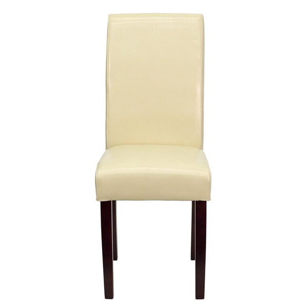 Flash Furniture Ivory Leather Parsons Chair - BT-350-IVORY-050-GG