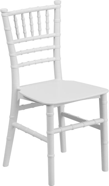 Flash Furniture Kids White Resin Chiavari Chair - LE-L-7K-WH-GG