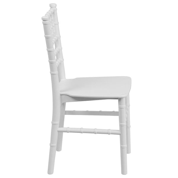 Flash Furniture Kids White Resin Chiavari Chair - LE-L-7K-WH-GG