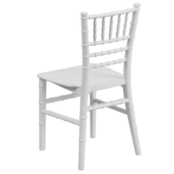 Flash Furniture Kids White Resin Chiavari Chair - LE-L-7K-WH-GG