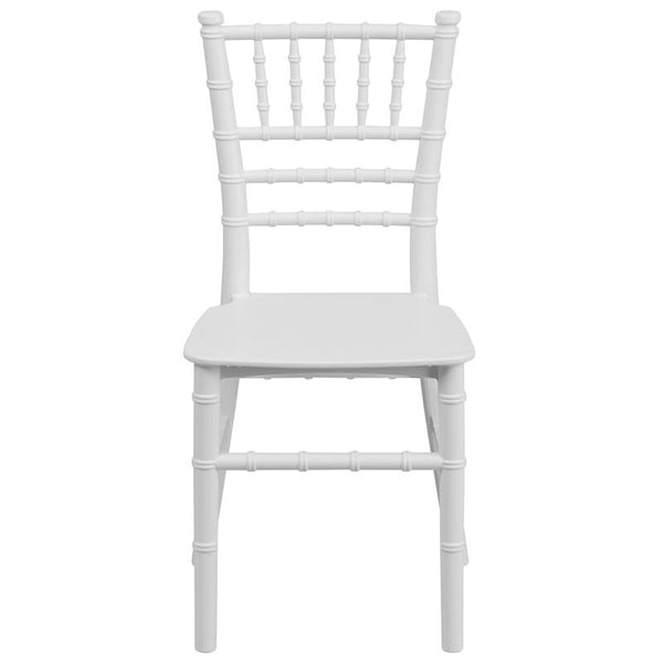 Flash Furniture Kids White Resin Chiavari Chair - LE-L-7K-WH-GG