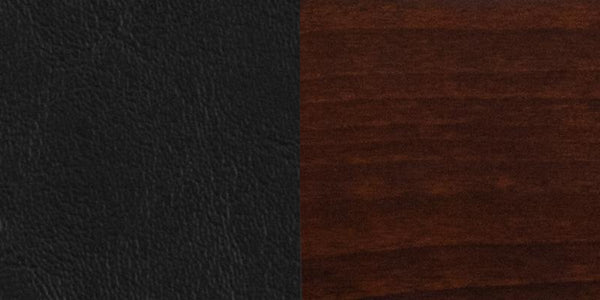 Flash Furniture Lacey Series Solid Back Walnut Wood Restaurant Barstool - Black Vinyl Seat - XU-DG-W0094BAR-WAL-BLKV-GG