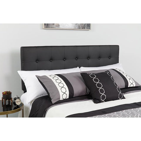 Flash Furniture Lennox Tufted Upholstered Full Size Headboard in Black Vinyl - HG-HB1705-F-BK-GG