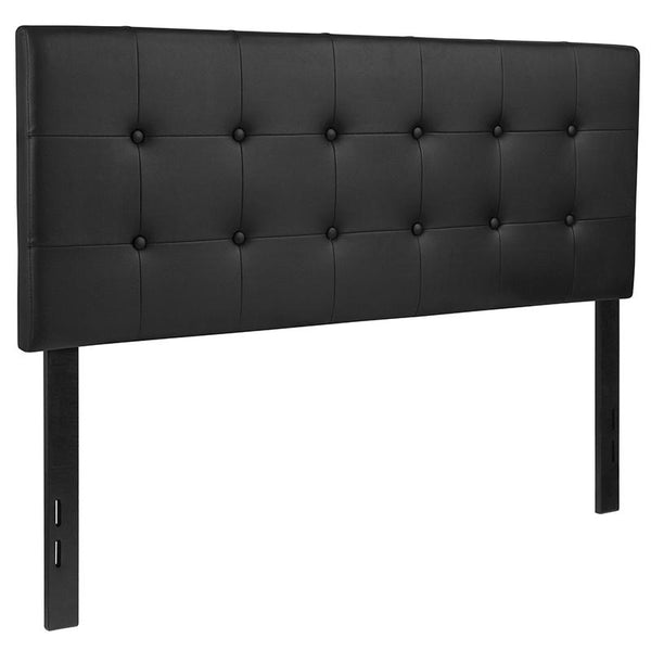 Flash Furniture Lennox Tufted Upholstered Full Size Headboard in Black Vinyl - HG-HB1705-F-BK-GG