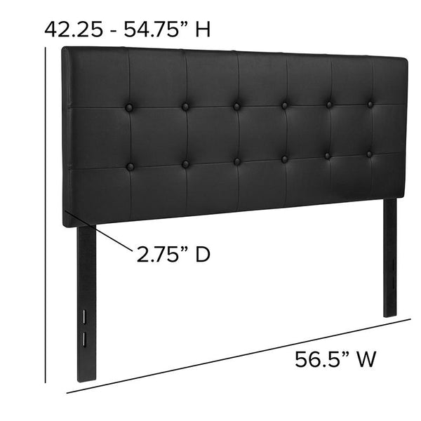 Flash Furniture Lennox Tufted Upholstered Full Size Headboard in Black Vinyl - HG-HB1705-F-BK-GG