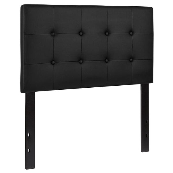 Flash Furniture Lennox Tufted Upholstered Twin Size Headboard in Black Vinyl - HG-HB1705-T-BK-GG