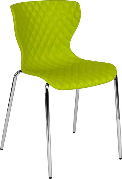 Flash Furniture Lowell Contemporary Design Citrus Green Plastic Stack Chair - LF-7-07C-CGRN-GG