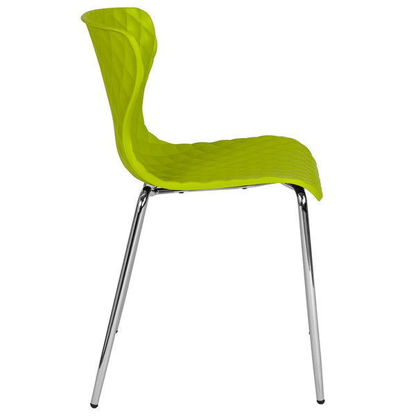 Flash Furniture Lowell Contemporary Design Citrus Green Plastic Stack Chair - LF-7-07C-CGRN-GG