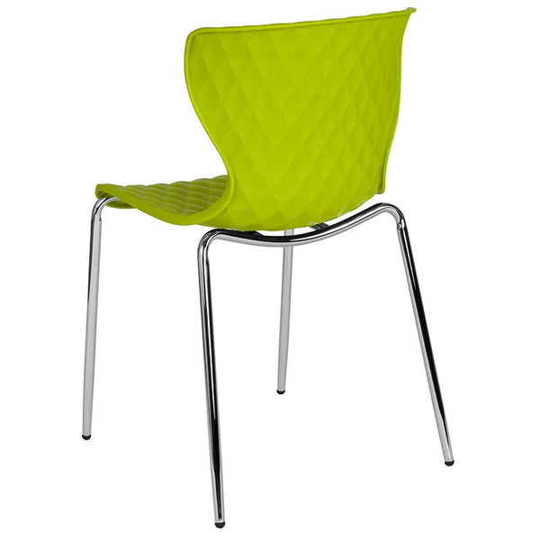 Flash Furniture Lowell Contemporary Design Citrus Green Plastic Stack Chair - LF-7-07C-CGRN-GG