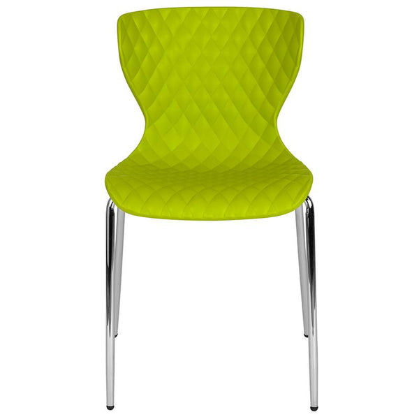 Flash Furniture Lowell Contemporary Design Citrus Green Plastic Stack Chair - LF-7-07C-CGRN-GG