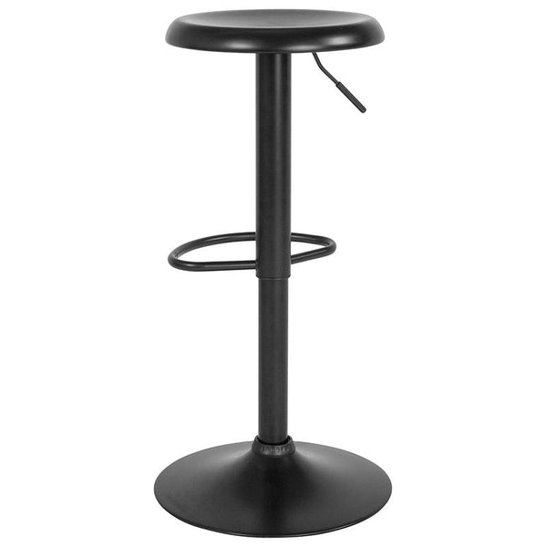 Flash Furniture Madrid Series Adjustable Height Retro Barstool in Black Finish - CH-181220-BK-GG