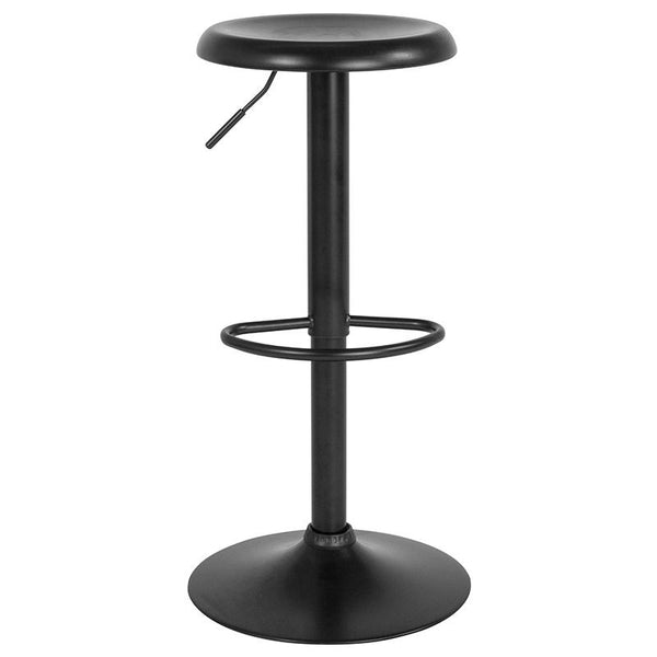 Flash Furniture Madrid Series Adjustable Height Retro Barstool in Black Finish - CH-181220-BK-GG