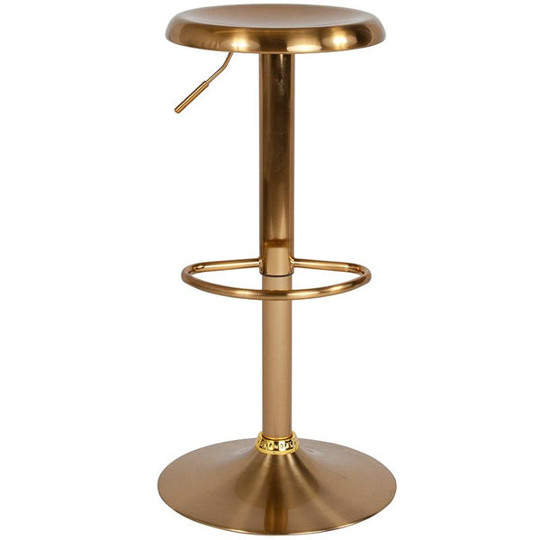 Flash Furniture Madrid Series Adjustable Height Retro Barstool in Gold Finish - CH-181220-GD-GG