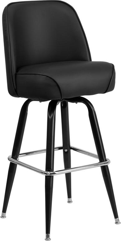 Flash Furniture Metal Barstool with Swivel Bucket Seat - XU-F-125-GG