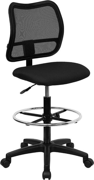 Flash Furniture Mid-Back Black Mesh Drafting Chair - WL-A277-BK-D-GG