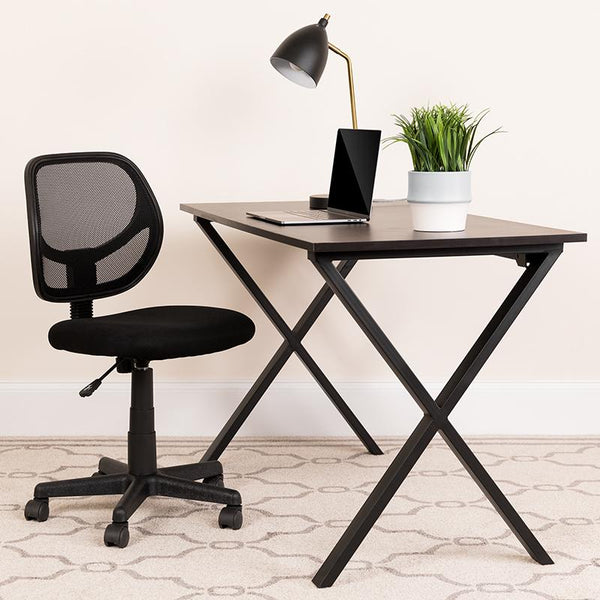 Flash Furniture Mid-Back Black Mesh Swivel Task Chair with Curved Square Back - WA-3074-BK-GG
