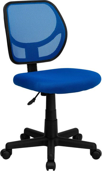 Flash Furniture Mid-Back Blue Mesh Swivel Task Chair - WA-3074-BL-GG