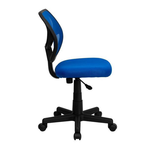 Flash Furniture Mid-Back Blue Mesh Swivel Task Chair - WA-3074-BL-GG