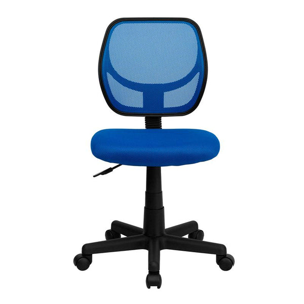 Flash Furniture Mid-Back Blue Mesh Swivel Task Chair - WA-3074-BL-GG