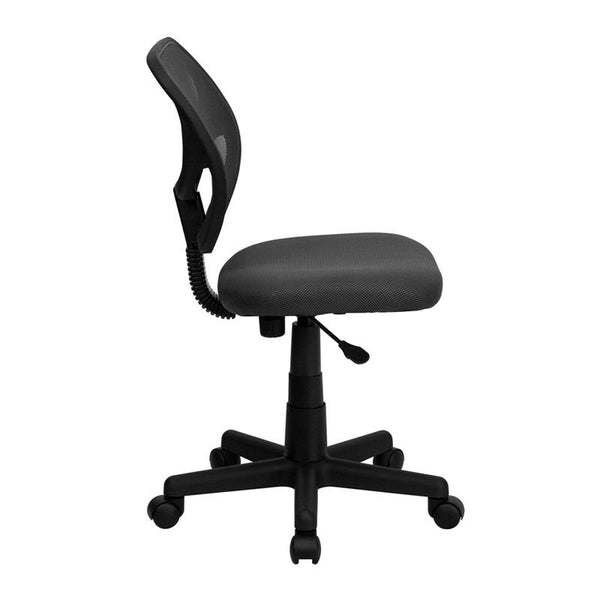 Flash Furniture Mid-Back Gray Mesh Swivel Task Chair with Curved Square Back - WA-3074-GY-GG