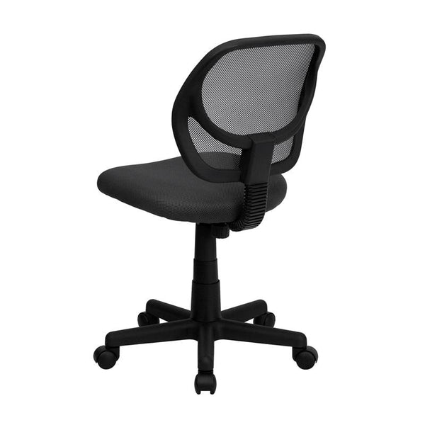 Flash Furniture Mid-Back Gray Mesh Swivel Task Chair with Curved Square Back - WA-3074-GY-GG