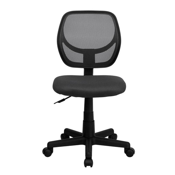 Flash Furniture Mid-Back Gray Mesh Swivel Task Chair with Curved Square Back - WA-3074-GY-GG