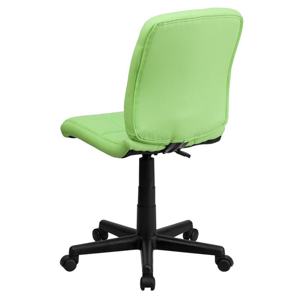 Flash Furniture Mid-Back Green Quilted Vinyl Swivel Task Chair - GO-1691-1-GREEN-GG