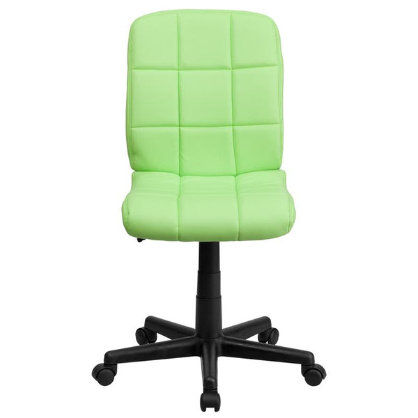 Flash Furniture Mid-Back Green Quilted Vinyl Swivel Task Chair - GO-1691-1-GREEN-GG