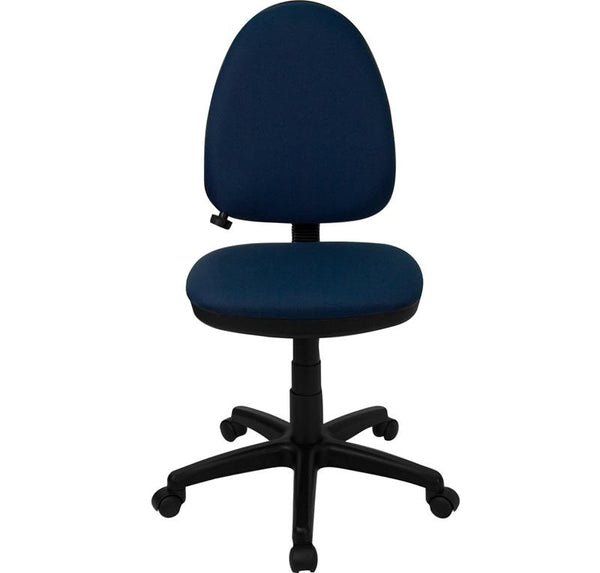 Flash Furniture Mid-Back Navy Blue Fabric Multifunction Swivel Task Chair with Adjustable Lumbar Support - WL-A654MG-NVY-GG