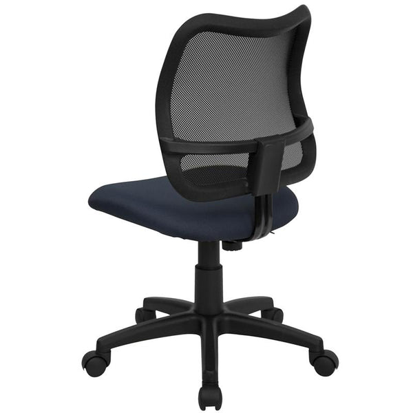 Flash Furniture Mid-Back Navy Blue Mesh Swivel Task Chair - WL-A277-NVY-GG