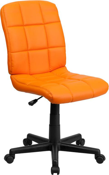 Flash Furniture Mid-Back Orange Quilted Vinyl Swivel Task Chair - GO-1691-1-ORG-GG