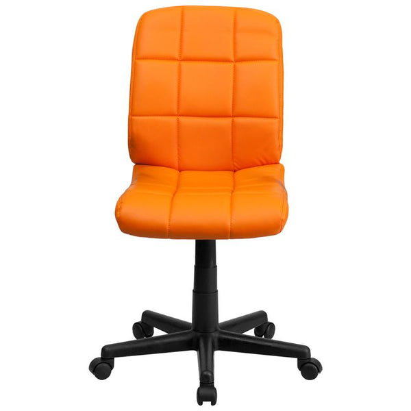 Flash Furniture Mid-Back Orange Quilted Vinyl Swivel Task Chair - GO-1691-1-ORG-GG