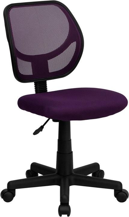 Flash Furniture Mid-Back Purple Mesh Swivel Task Chair - WA-3074-PUR-GG