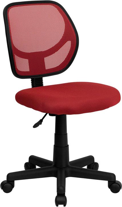 Flash Furniture Mid-Back Red Mesh Swivel Task Chair - WA-3074-RD-GG