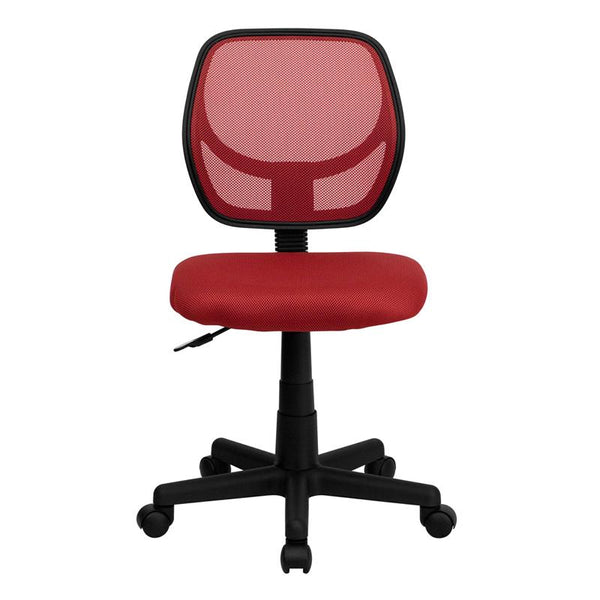 Flash Furniture Mid-Back Red Mesh Swivel Task Chair - WA-3074-RD-GG