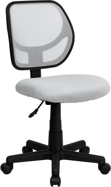 Flash Furniture Mid-Back White Mesh Swivel Task Chair - WA-3074-WHT-GG