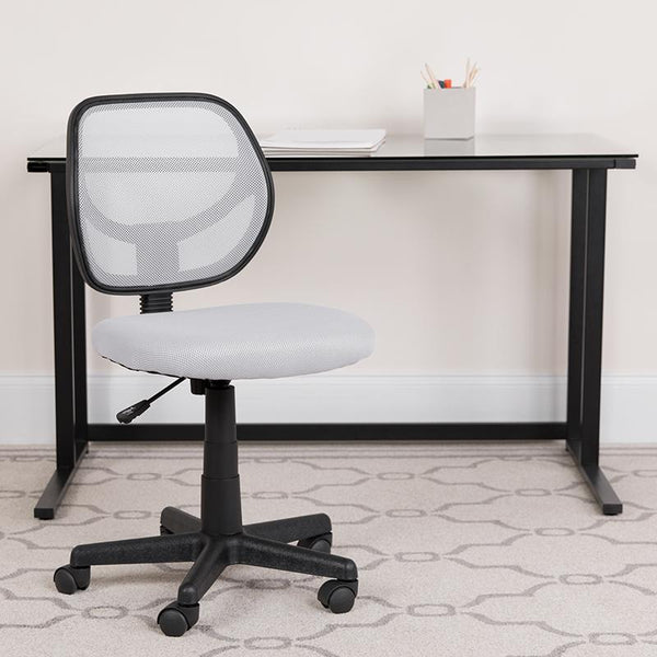 Flash Furniture Mid-Back White Mesh Swivel Task Chair - WA-3074-WHT-GG