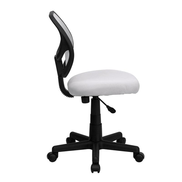 Flash Furniture Mid-Back White Mesh Swivel Task Chair - WA-3074-WHT-GG