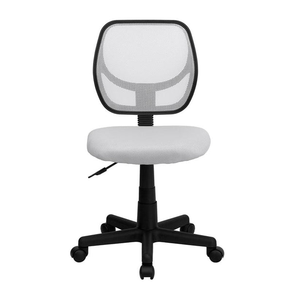 Flash Furniture Mid-Back White Mesh Swivel Task Chair - WA-3074-WHT-GG