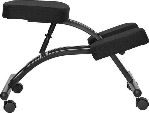 Flash Furniture Mobile Ergonomic Kneeling Chair in Black Fabric - WL-1420-GG