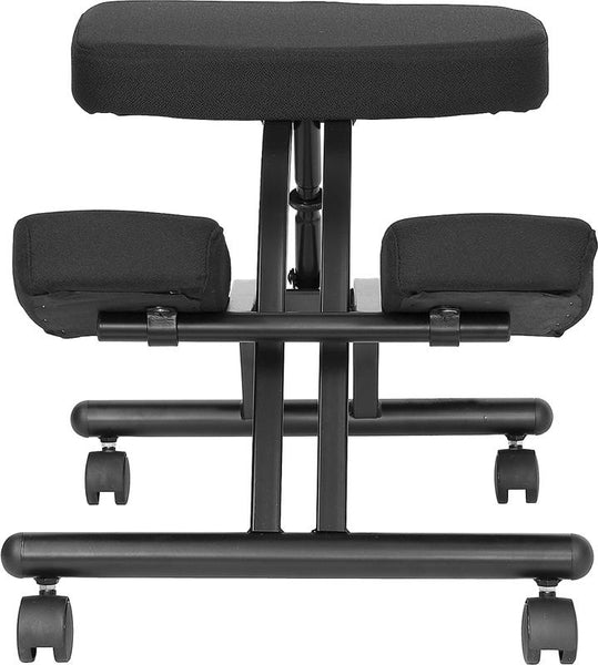 Flash Furniture Mobile Ergonomic Kneeling Chair in Black Fabric - WL-1420-GG