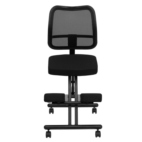 Flash Furniture Mobile Ergonomic Kneeling Chair with Black Mesh Back - WL-3520-GG