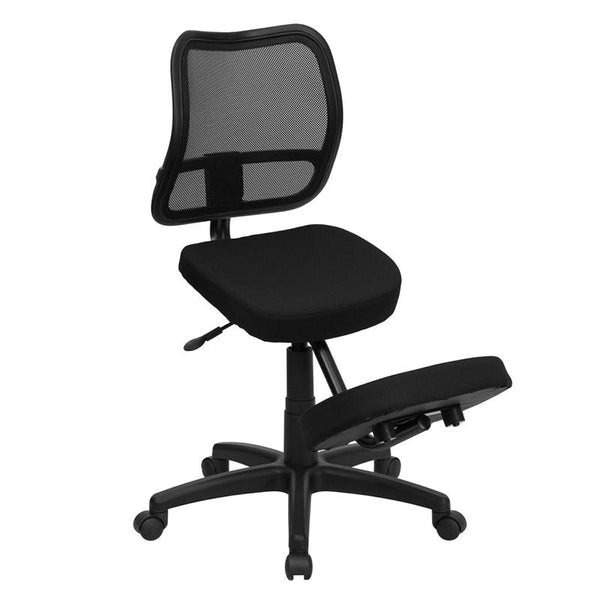 Flash Furniture Mobile Ergonomic Kneeling Swivel Task Chair with Black Mesh Back - WL-3425-GG