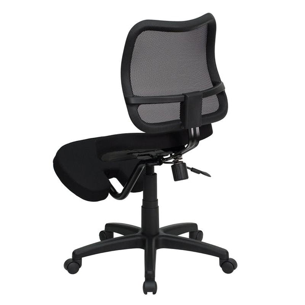 Flash Furniture Mobile Ergonomic Kneeling Swivel Task Chair with Black Mesh Back - WL-3425-GG