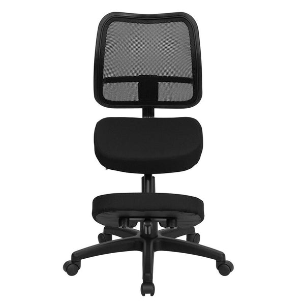 Flash Furniture Mobile Ergonomic Kneeling Swivel Task Chair with Black Mesh Back - WL-3425-GG