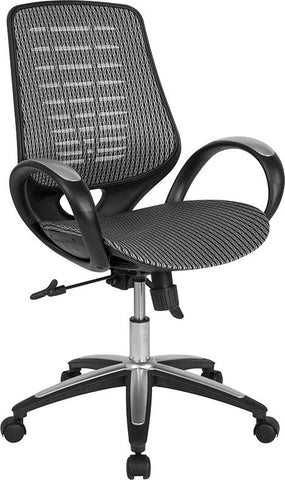 Flash Furniture Newton Mid-Back Office Chair with Contemporary Mesh Design in Gray - LF-X-11-GG