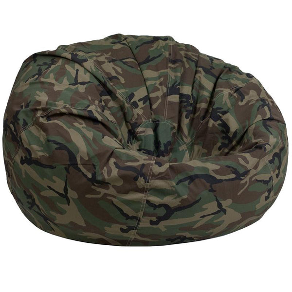 Flash Furniture Oversized Camouflage Kids Bean Bag Chair - DG-BEAN-LARGE-CAMO-GG